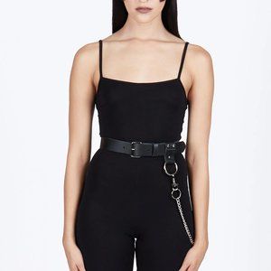AXIS LEATHER CHAIN BELT